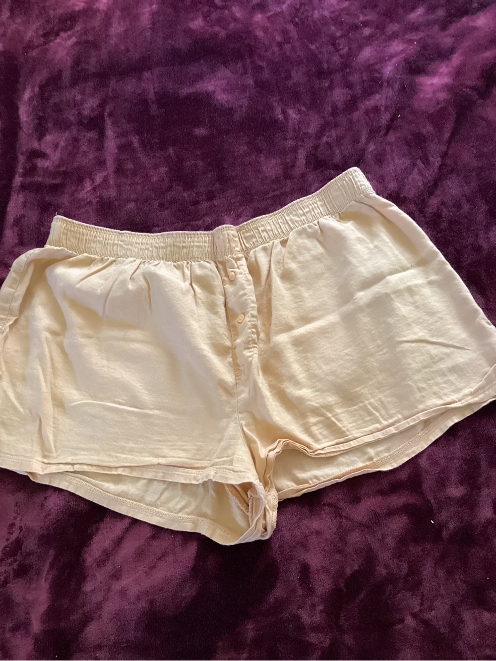 PINK Victoria's Secret Black & Cream-Gold Lined Sleep Shorts